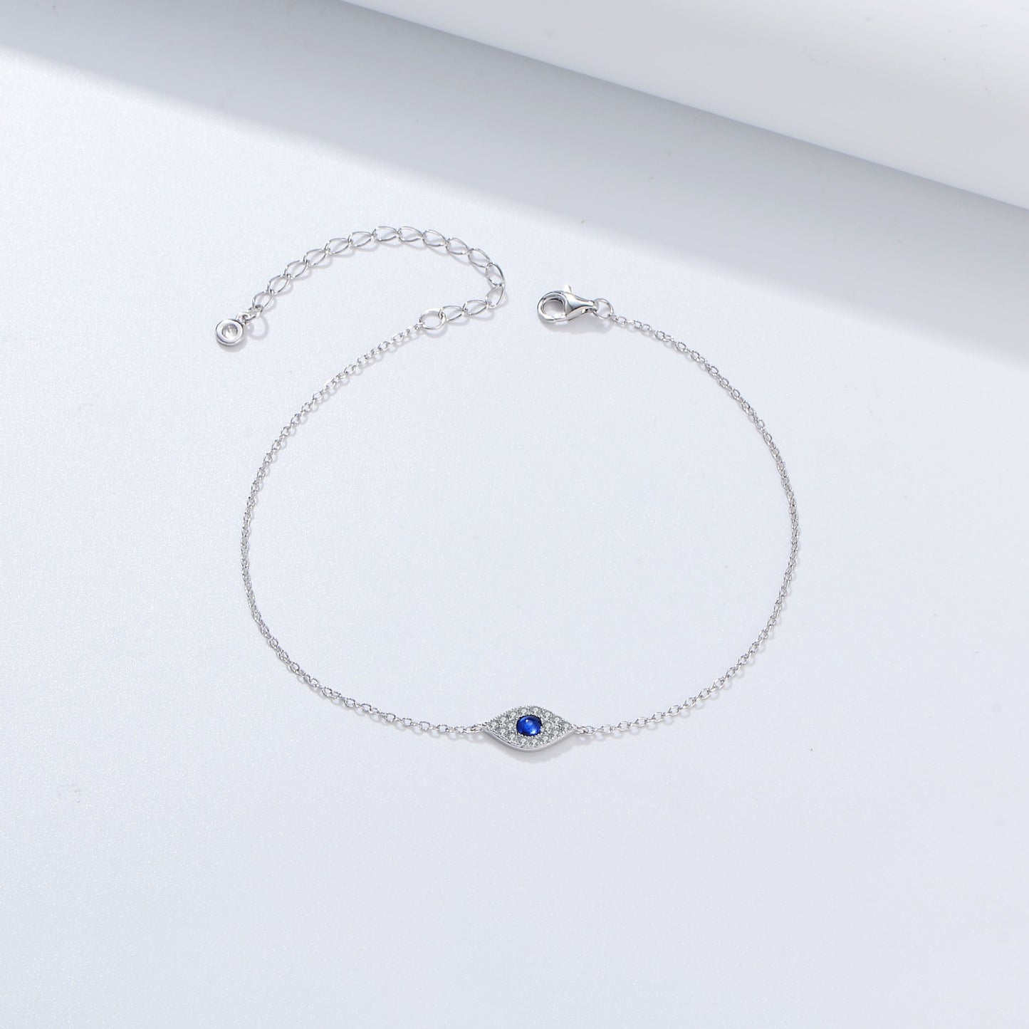 KFG Jewelry S925 Sterling Silver Evil Eye Bracelet for Women Adjustable Bracelet for Girls