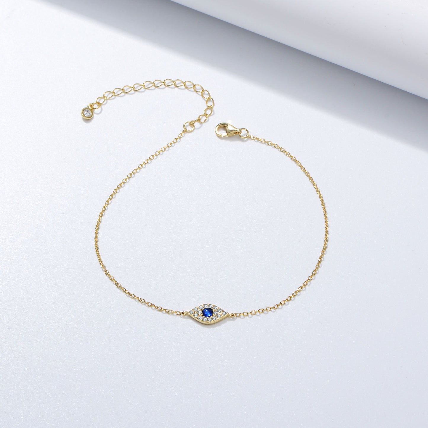 KFG Jewelry S925 Sterling Silver Evil Eye Bracelet for Women Adjustable Bracelet for Girls