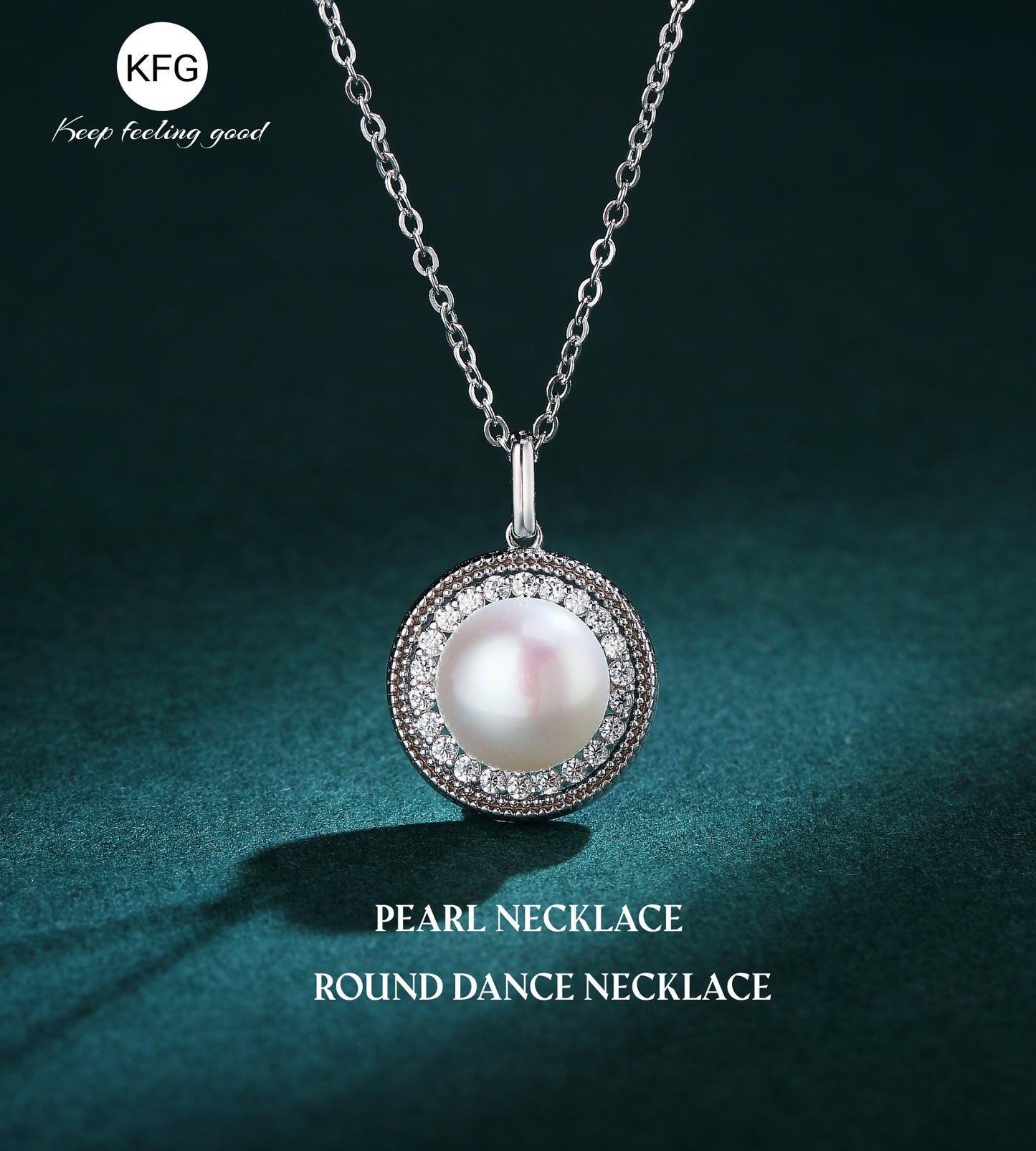 45cm(18'')Necklace with Natural Pearl in Sterling Silver