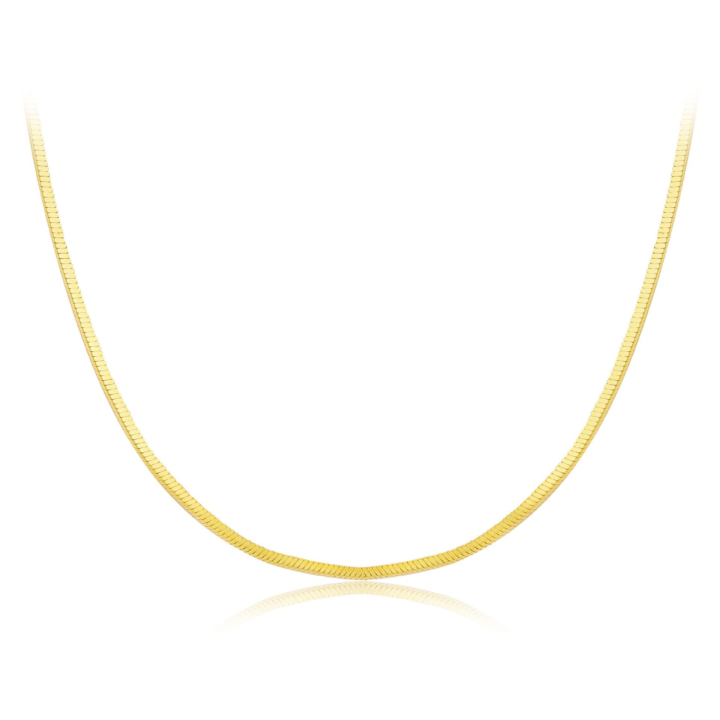 KFG Jewellry S925 Sterling Silver Snake Chains 18K Gold Plated Square Snake Necklaces Unisex Necklace
