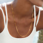 KFG Jewellry S925 Sterling Silver Snake Chains 18K Gold Plated Square Snake Necklaces Unisex Necklace