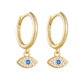KFG Jewelry S925 Sterling Silver Evil Eye Dangle Earrings for Women Sterling Silver Dangle Earrings for Girls Hoop Earrings