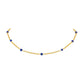 KFG Jewellery Natural Gemstone S925 Sterling Silver Necklace Plated 18K Genuine Gold Chain Necklaces for Women (Natural Lapis Lazuli)
