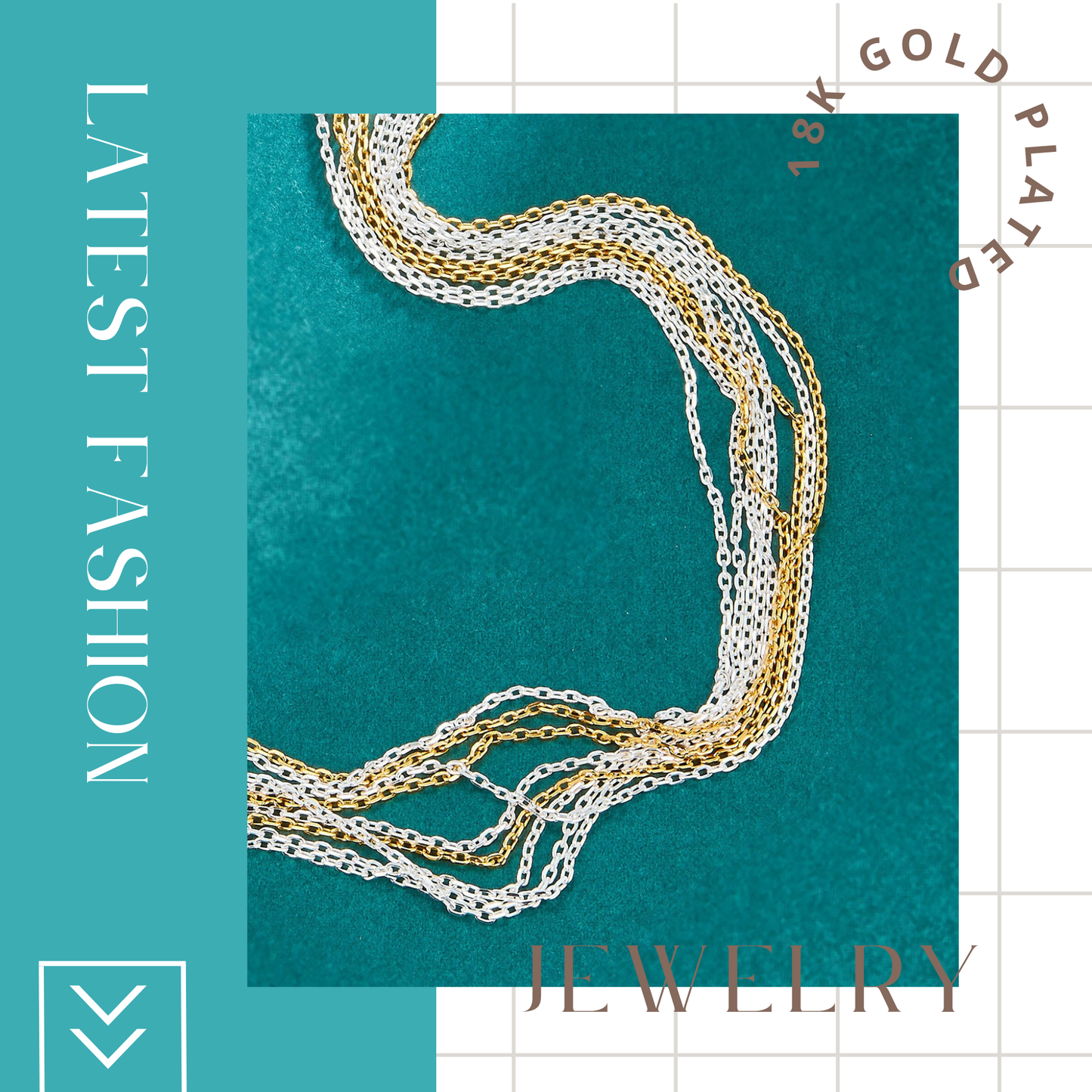 S925 Sterling Silver & 18K Gold Plated Layered Necklace for Women