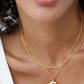 S925 Sterling Silver Necklace for women Natural Jade 18K Gold Plated