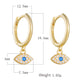KFG Jewelry S925 Sterling Silver Evil Eye Dangle Earrings for Women Sterling Silver Dangle Earrings for Girls Hoop Earrings