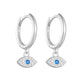 KFG Jewelry S925 Sterling Silver Evil Eye Dangle Earrings for Women Sterling Silver Dangle Earrings for Girls Hoop Earrings