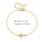 Women's 925 Sterling Silver Cross Bracelet 14K Gold Plated