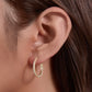S925 Sterling Silver Hoop Earrings for Women 14K Gold Plated