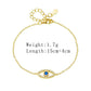 S925 Sterling Silver Evil Eye Adjustable Bracelet for Women Girls