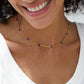 KFG Jewellery Natural Gemstone S925 Sterling Silver Necklace Plated 18K Genuine Gold Chain Necklaces for Women (Natural Lapis Lazuli)