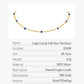 KFG Jewellery Natural Gemstone S925 Sterling Silver Necklace Plated 18K Genuine Gold Chain Necklaces for Women (Natural Lapis Lazuli)