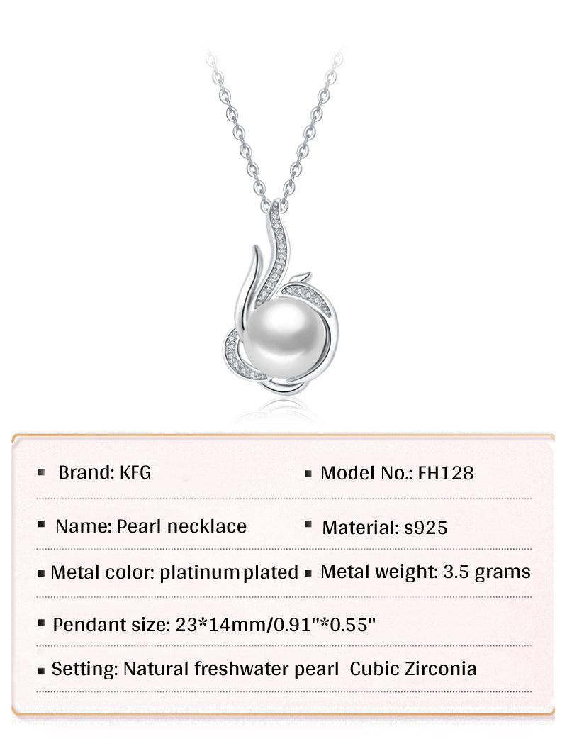 45cm(18'') Phoenix Necklace with Natural Pearl in Sterling Silver