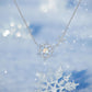 Snowflake Necklace with Moonstone & Cubic Zirconia in Sterling Silver