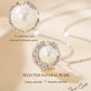 Star and Moon Necklace with Natural Pearl (8.5-9.0mm) in Sterling Silver